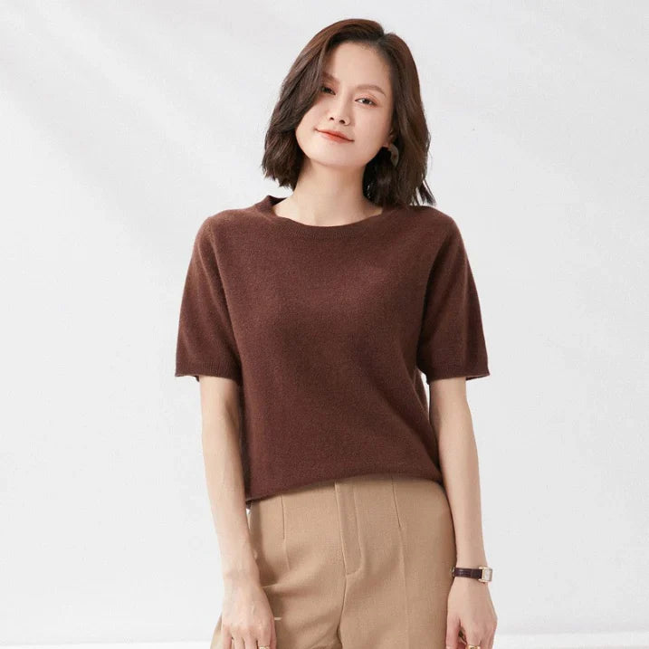 Women’s short sleeve knitted T-shirt