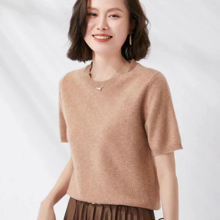 Women’s short sleeve knitted T-shirt
