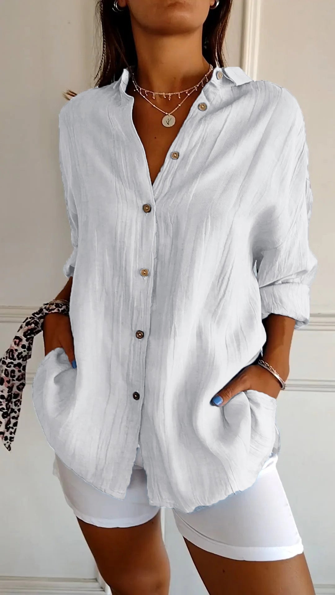 Women’s relaxed button-down shirt