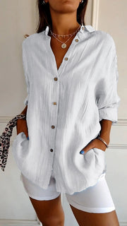 Women’s relaxed button-down shirt