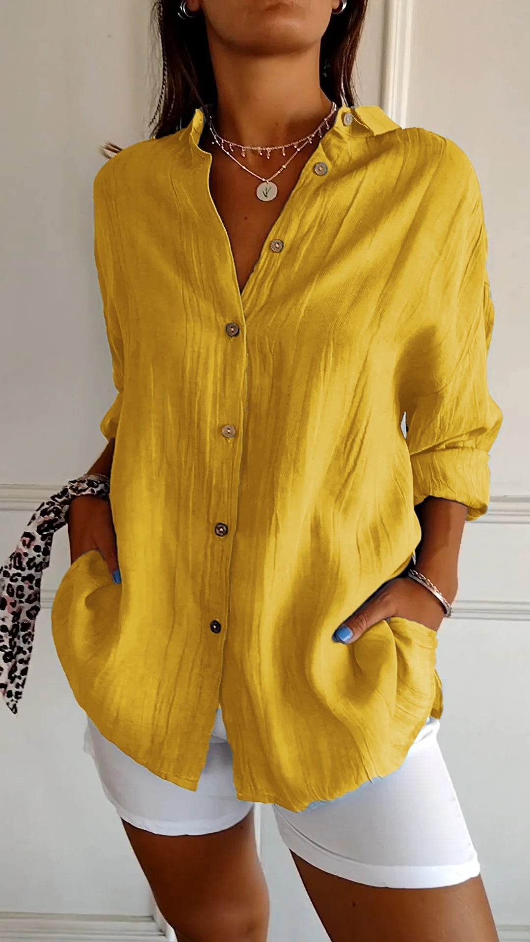 Women’s relaxed button-down shirt