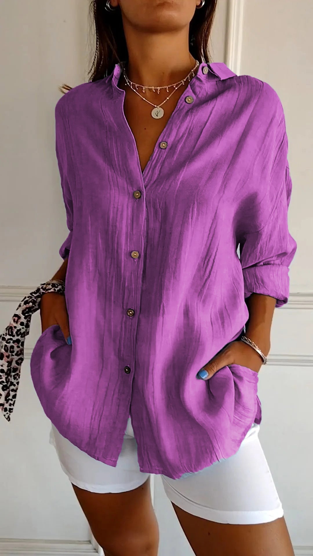 Women’s relaxed button-down shirt