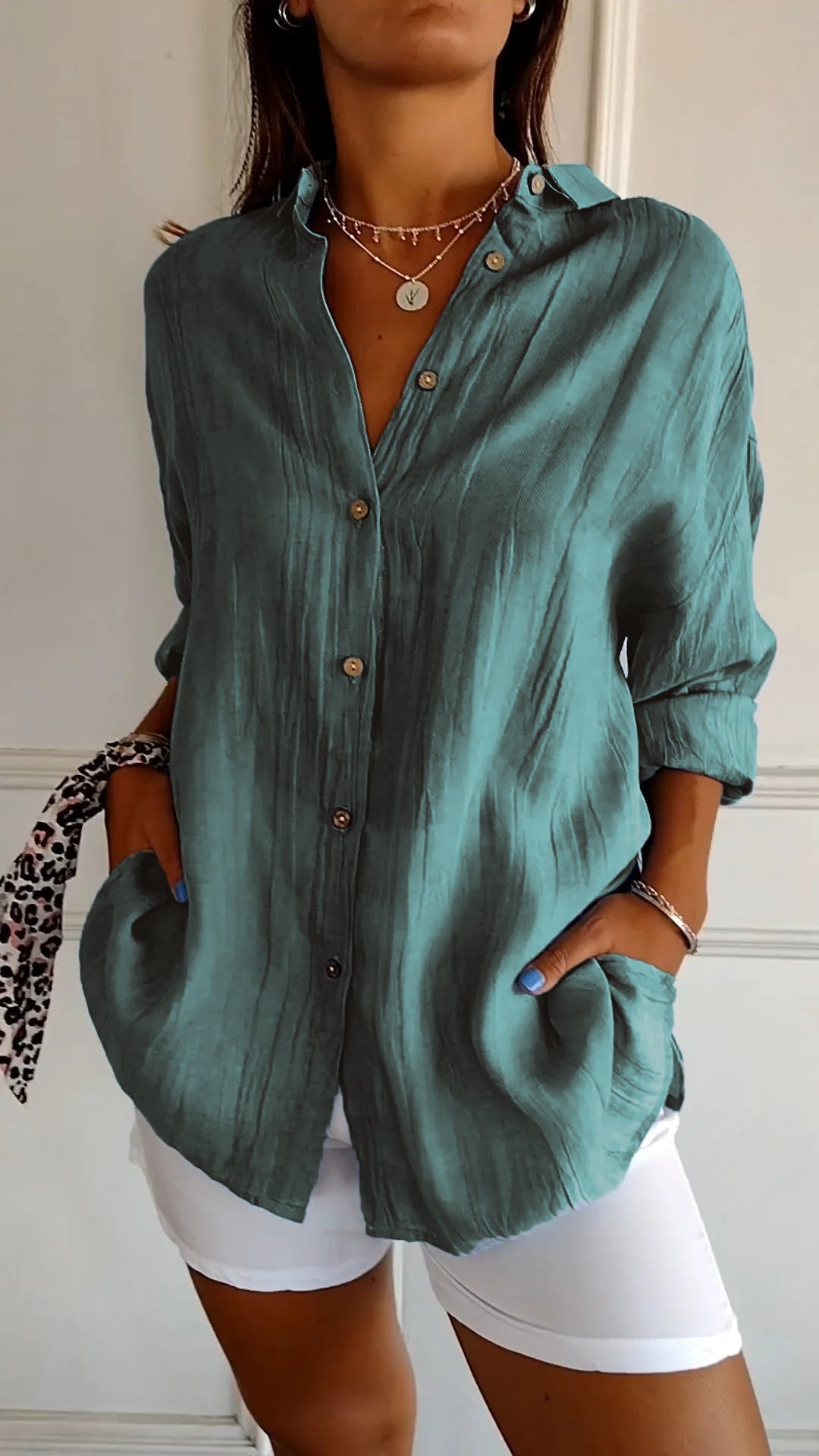 Women’s relaxed button-down shirt